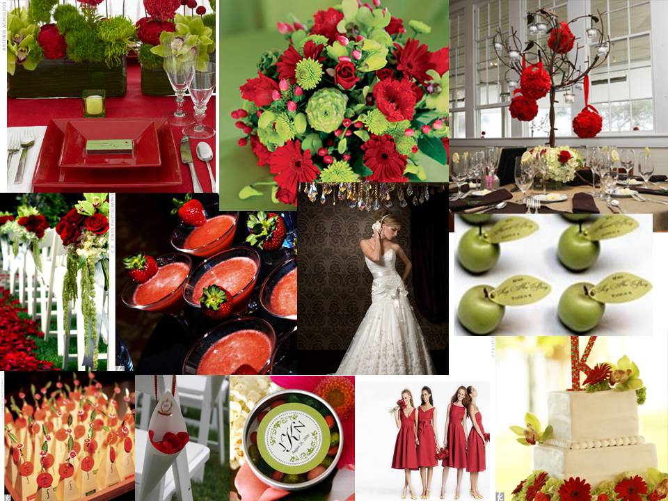 Christmas wedding bouquet and floral displays
